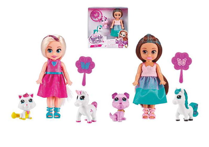 Zuru Sparkle Girlz - Muñeca Hada Bailarina, Incluye 2 Figuras de 12 cm, Modelos Surtidos