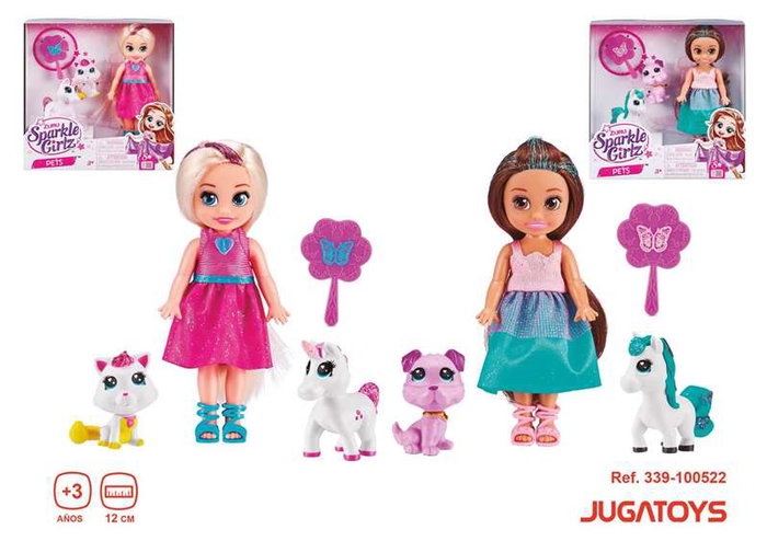 Zuru Sparkle Girlz - Muñeca Hada Bailarina, Incluye 2 Figuras de 12 cm, Modelos Surtidos