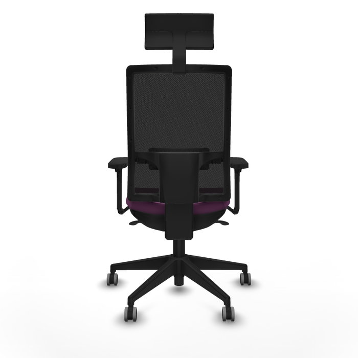 PIQUERAS Y CRESPO Silla de oficina Horna con mecanismo Sincro, Morado y Negro