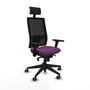 PIQUERAS Y CRESPO Silla de oficina Horna con mecanismo Sincro, Morado y Negro
