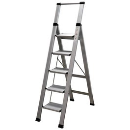 Homelux Escalera Doméstica de Aluminio Plano de 5 Peldaños