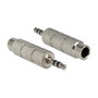 DeLOCK 65548 Adaptador de Jack 3,5 mm a Toma de Jack 6,35 mm 3 Pin, Plata