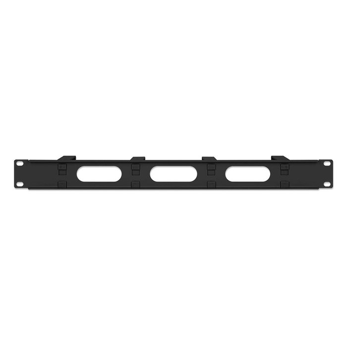 Intellinet Panel de Gestión de Cables 19 Pulgadas 1U, 4 Anillos Plásticos Cortos, Negro, 483 mm Ancho, Incluye Kit de Montaje