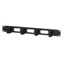 Intellinet Organizador de cables 1U para rack de 19 pulgadas con 4 anillos, negro