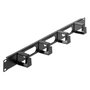 Intellinet Organizador de cables 1U para rack de 19 pulgadas con 4 anillos, negro