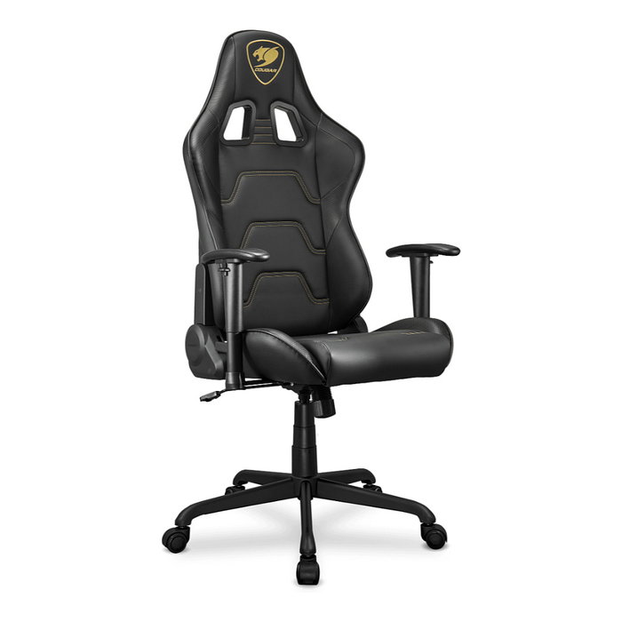 Cougar Armor Elite Royal Gaming-Stuhl, Silla Gaming PC Ergonómica Acolchada Negra, Respaldo 90-160°, Peso Máx. 120 kg, CGR-ELI-GLB