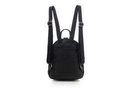 Lucky Bees 1245 Mochila de Piel Negra para Mujer, 23x11x27 cm