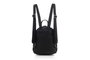 Lucky Bees 1245 Mochila de Piel Negra para Mujer, 23x11x27 cm