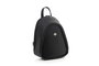 Lucky Bees 1245 Mochila de Piel Negra para Mujer, 23x11x27 cm