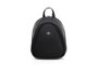 Lucky Bees 1245 Mochila de Piel Negra para Mujer, 23x11x27 cm