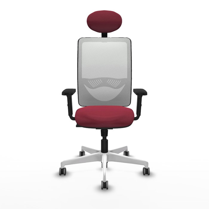 PIQUERAS Y CRESPO Silla de oficina Zulema con Mecanismo Sincro, Granate y Blanco PIQUERAS Y CRESPO Silla de oficina Zulema con Mecanismo Sincro, Granate y Blanco