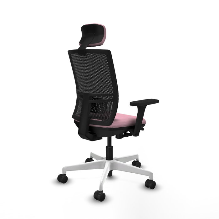 PIQUERAS Y CRESPO Silla de oficina Yunquera con mecanismo Sincro/Traslack, Rosa y Negro PIQUERAS Y CRESPO Silla de oficina Yunquera con mecanismo Sincro/Traslack, Rosa y Negro