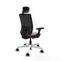 PIQUERAS Y CRESPO Silla de oficina Yunquera con mecanismo Sincro/Traslack, Rosa y Negro
