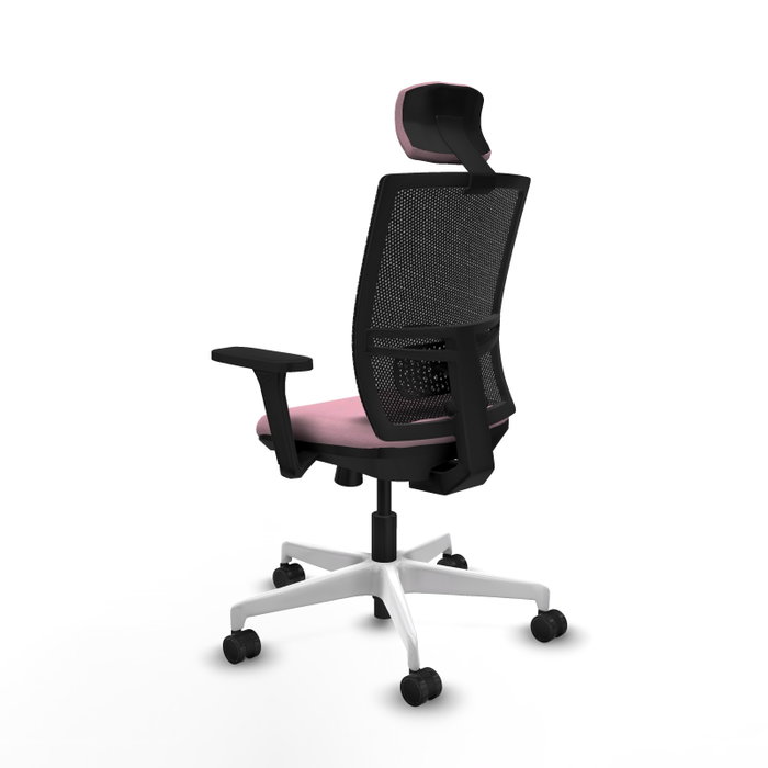 PIQUERAS Y CRESPO Silla de oficina Yunquera con mecanismo Sincro/Traslack, Rosa y Negro PIQUERAS Y CRESPO Silla de oficina Yunquera con mecanismo Sincro/Traslack, Rosa y Negro