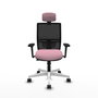 PIQUERAS Y CRESPO Silla de oficina Yunquera con mecanismo Sincro/Traslack, Rosa y Negro
