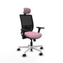 PIQUERAS Y CRESPO Silla de oficina Yunquera con mecanismo Sincro/Traslack, Rosa y Negro