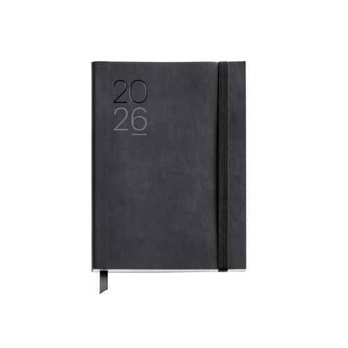 Agenda Anual (2026) Miquelrius Basic Luxor Cosida Tapa Simil Piel Con Goma Journal 122X168 D/P Negro Agenda Anual (2026) Miquelrius Basic Luxor Cosida Tapa Simil Piel Con Goma Journal 122X168 D/P Negro