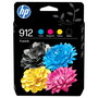 HP 912 Combo de 4 Cartuchos de Tinta Originales CMYK