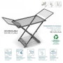 Sp Berner Tendedero plegable con alas gris claro, tendido 21 m