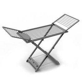 Sp Berner Tendedero plegable con alas gris claro, tendido 21 m