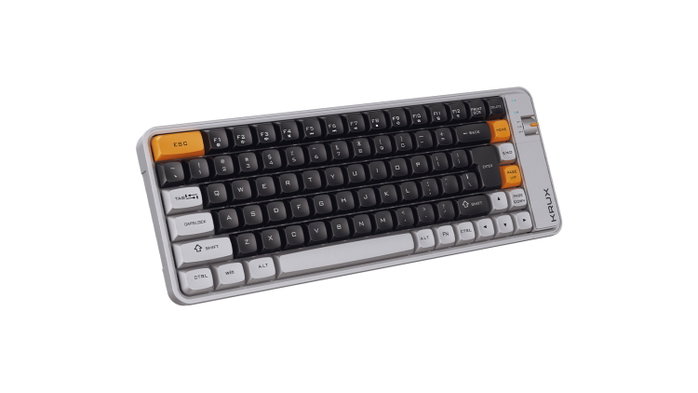 Krux Zyro 75% Teclado Gaming de Membrana Inalámbrico Gris-Negro