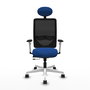 PIQUERAS Y CRESPO Silla de oficina Zulema con mecanismo Sincro/Traslack, Azul y Negro