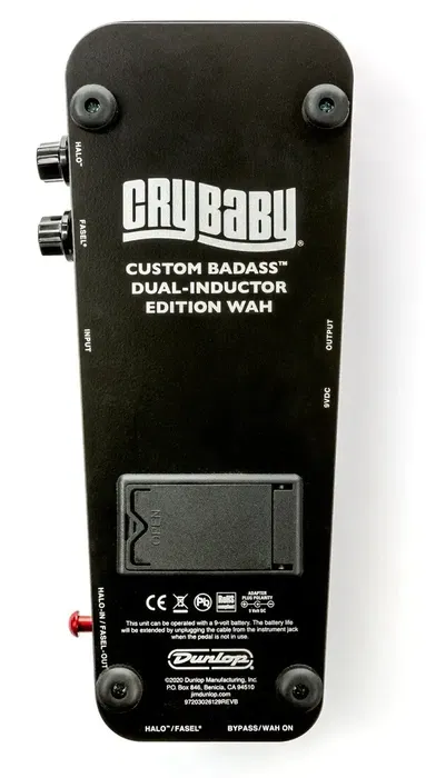 Dunlop Cry Baby Custom Badass Dual-Inductor Wah Pedal Edición Limitada con Inductores Halo y Fasel