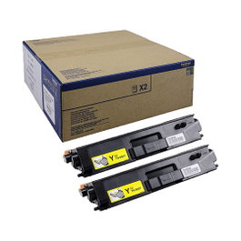 Brother TN-900YTWIN Pack de 2 unidades de tóner amarillo, 12000 páginas
