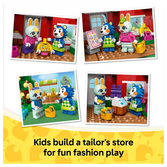 LEGO Animal Crossing 77056 La Tienda de Ropa de las Hermanas Manitas - Juego de Construcción de 322 Piezas para Niños y Niñas de 6 a 99 Años