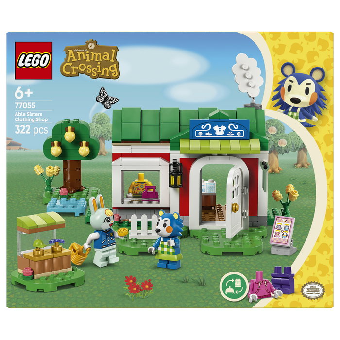 LEGO Animal Crossing 77056 La Tienda de Ropa de las Hermanas Manitas - Juego de Construcción de 322 Piezas para Niños y Niñas de 6 a 99 Años