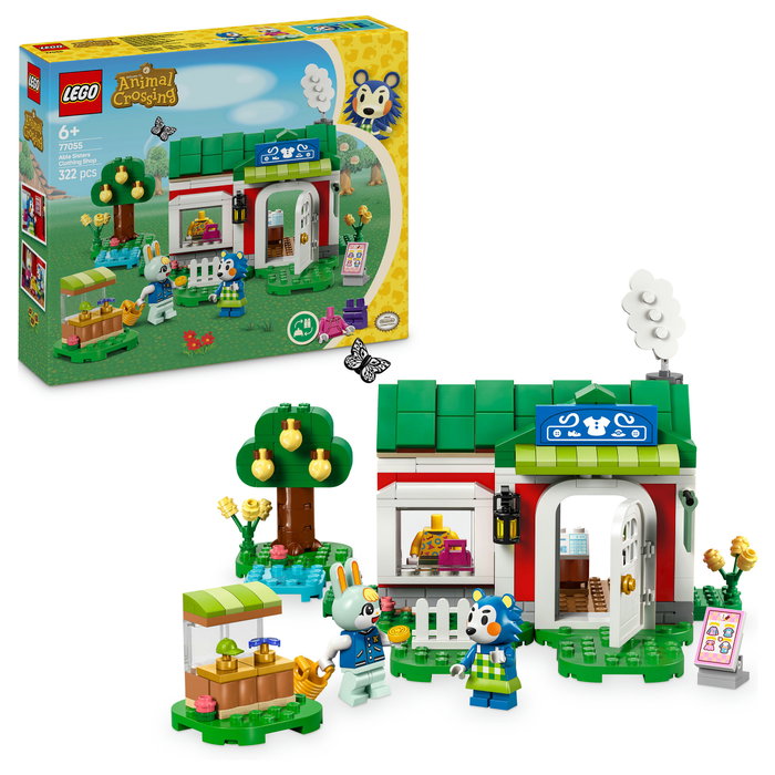 LEGO Animal Crossing 77056 La Tienda de Ropa de las Hermanas Manitas - Juego de Construcción de 322 Piezas para Niños y Niñas de 6 a 99 Años