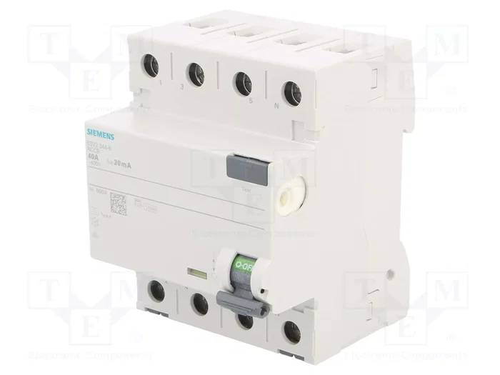 Siemens 5SV3344-6 Interruptor diferencial Tipo A 40A 30mA 4P Siemens 5SV3344-6 Interruptor diferencial Tipo A 40A 30mA 4P