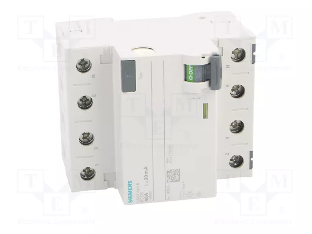 Siemens 5SV3344-6 Interruptor diferencial Tipo A 40A 30mA 4P Siemens 5SV3344-6 Interruptor diferencial Tipo A 40A 30mA 4P