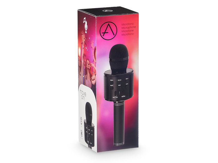 Arte Regal Micrófono Altavoz Bluetooth Negro 22x7x7 cm (Set de 12) Arte Regal Micrófono Altavoz Bluetooth Negro 22x7x7 cm (Set de 12)