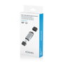 AISENS Lector de Tarjetas ASCR-2AC11-GR Gris USB-C y USB-A