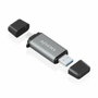 AISENS Lector de Tarjetas ASCR-2AC11-GR Gris USB-C y USB-A