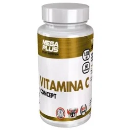 MEGA PLUS Vitamina C Concept 60Comp. 1000 mg - Suplemento Vitamina C para Sistema Inmunitario y Defensas, 60 Comprimidos