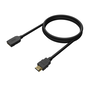 AISENS Cable HDMI V2.0 Prolongador Premium, Macho-Hembra, Negro, 3 Metros, 4K@60Hz, 18Gbps