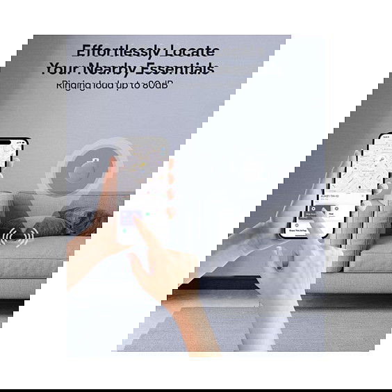 AUKEY Track Mate 1 BT Tracker with Find My Dark Gray - Rastreador Bluetooth de Color Gris Oscuro