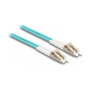DeLOCK Cable de fibra óptica LC Duplex a LC Duplex Multimodo OM3 con cobertura metálica 1 m