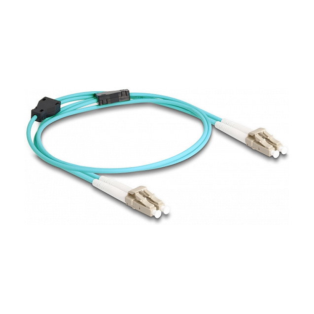 DeLOCK Cable de fibra óptica LC Duplex a LC Duplex Multimodo OM3 con cobertura metálica 1 m DeLOCK Cable de fibra óptica LC Duplex a LC Duplex Multimodo OM3 con cobertura metálica 1 m