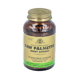 SOLGAR Saw Palmeto-Serenoa Repens 60 Veg. Contribuye al normal mantenimiento de las vías urinarias.