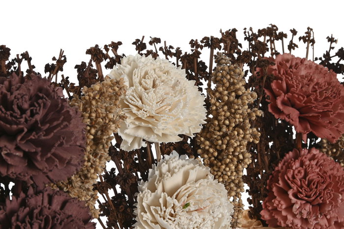 DKD Home Decor Planta de Flores Secas y Papel Surtido de 3 Unidades