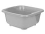 Arte Regal Barreño Cuadrado 11 L Gris con Tapón para Fregadero 35x16x34 cm (Set de 12)
