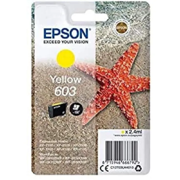 Epson Cartucho de tinta 603 Ink - Amarillo. Solución de impresión confiable y de bajo costo.