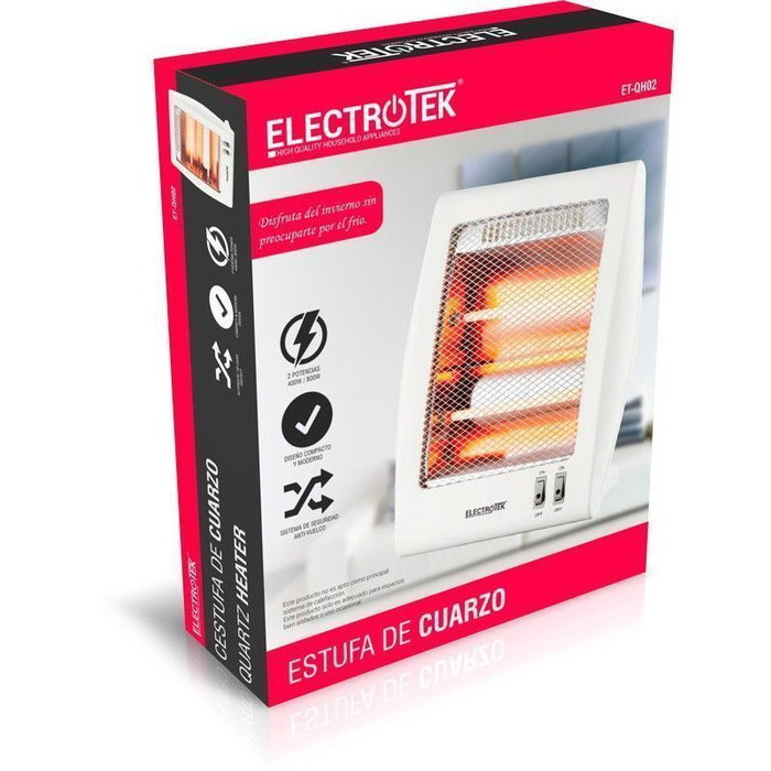 Thulos Estufa Eléctrica ET-QH02 de Cuarzo 400W / 800W con 2 Niveles de Temperatura y Sistema Anti-vuelco Thulos Estufa Eléctrica ET-QH02 de Cuarzo 400W / 800W con 2 Niveles de Temperatura y Sistema Anti-vuelco