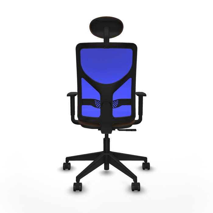 PIQUERAS Y CRESPO Silla de oficina Motilla con mecanismo Sincro, Malla Azul y Tela Marrón oscuro PIQUERAS Y CRESPO Silla de oficina Motilla con mecanismo Sincro, Malla Azul y Tela Marrón oscuro