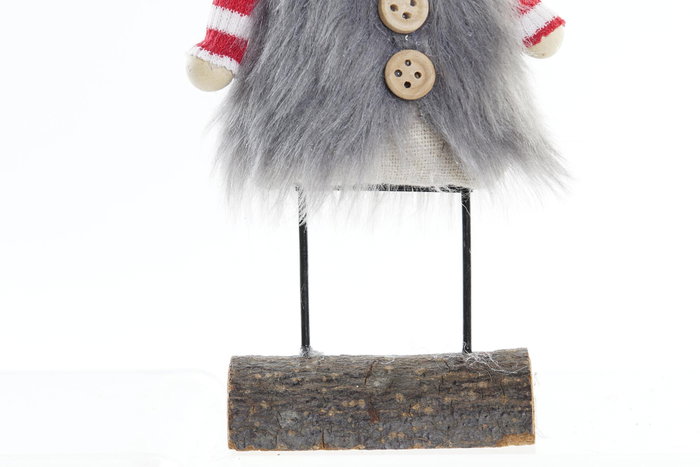 DKD Home Decor Figura Navidad Alpina Gris Blanco Poliester Reno 5 x 23 x 8 cm (2 Unidades) DKD Home Decor Figura Navidad Alpina Gris Blanco Poliester Reno 5 x 23 x 8 cm (2 Unidades)