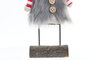 DKD Home Decor Figura Navidad Alpina Gris Blanco Poliester Reno 5 x 23 x 8 cm (2 Unidades)