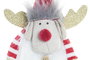 DKD Home Decor Figura Navidad Alpina Gris Blanco Poliester Reno 5 x 23 x 8 cm (2 Unidades)